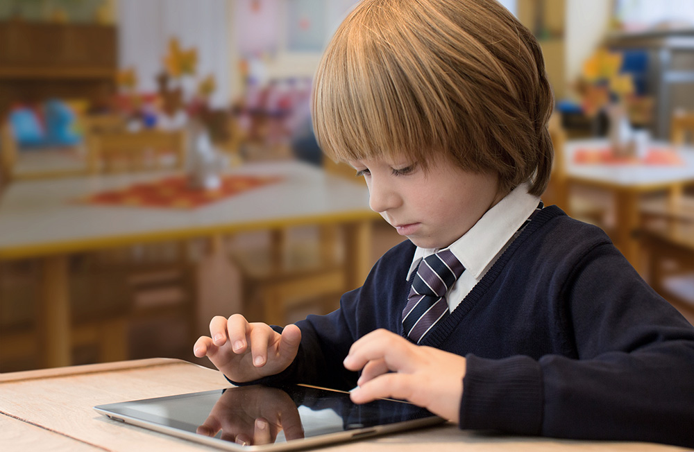 Young child reading